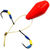 Приманка Балда Яман Булава-4 с плавающими крючками (9г) флуоресцентный красный