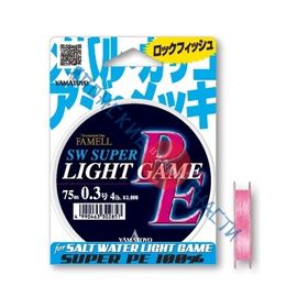 Плетеный шнур Yamatoyo FAMELL SW SUPER LIGHT GAME #0.3-75М, РОЗОВЫЙ