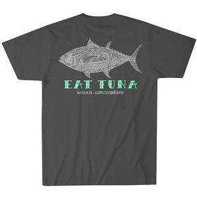 Футболка Grundens Eat Tuna T-Shirt SMU Charcoal р.L