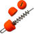 Набор грузов Strike Pro для быстрой подгрузки силикона со штопором (6-10-14г) оранжевый (3шт)