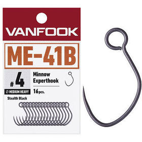 Крючок VanFook ME-41B Minnow Expert Hook Barbless Medium Heavy №3 (упаковка - 16шт)