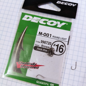 Обзор поплавочных крючков от Decoy. Часть 1. Модель М-001 Round Light.
